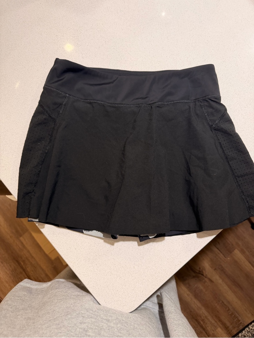 Mono B Black Circle Skirt with Built-In Shorts